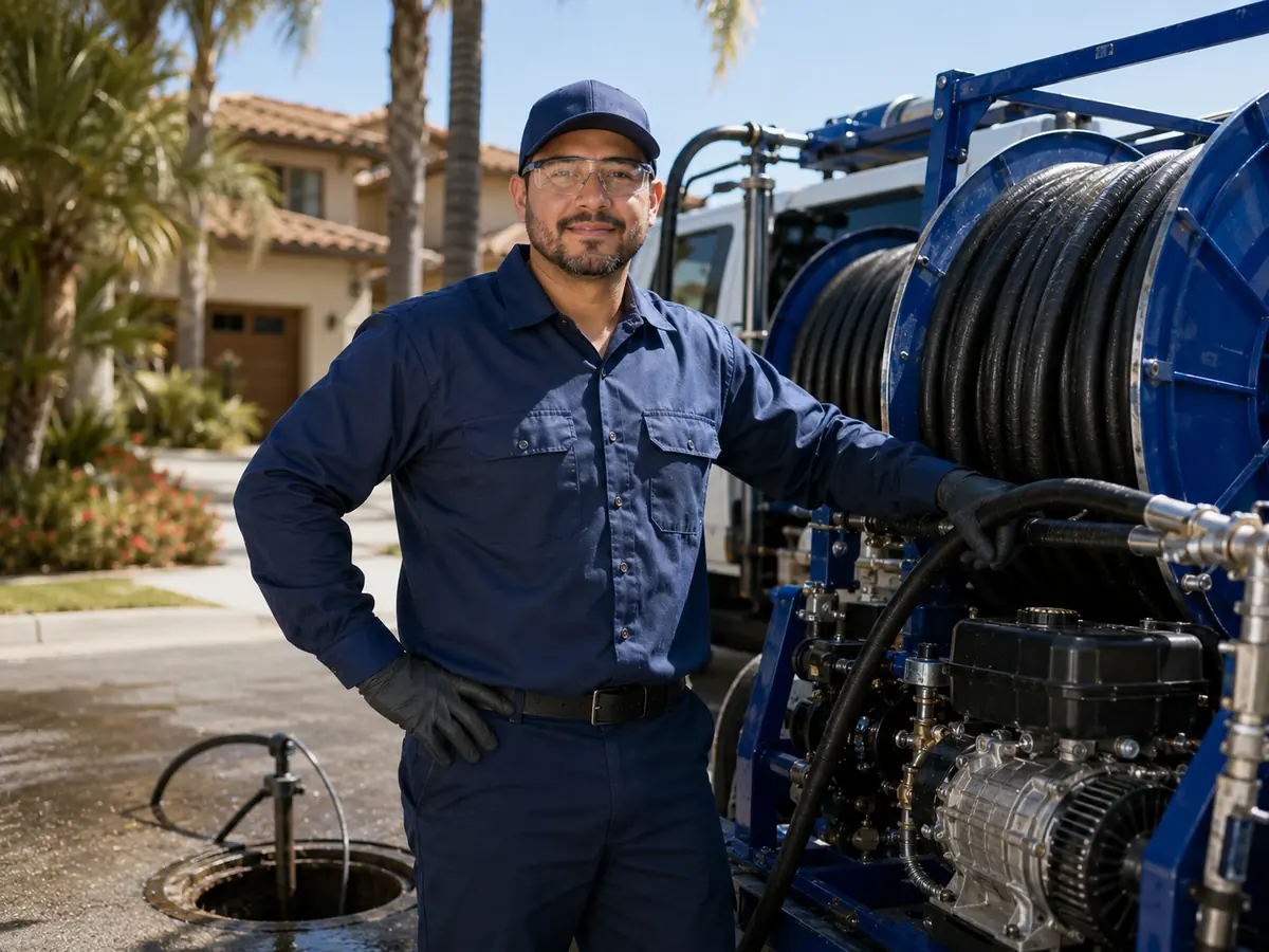 Hydro jet sewer cleaning in La Verne