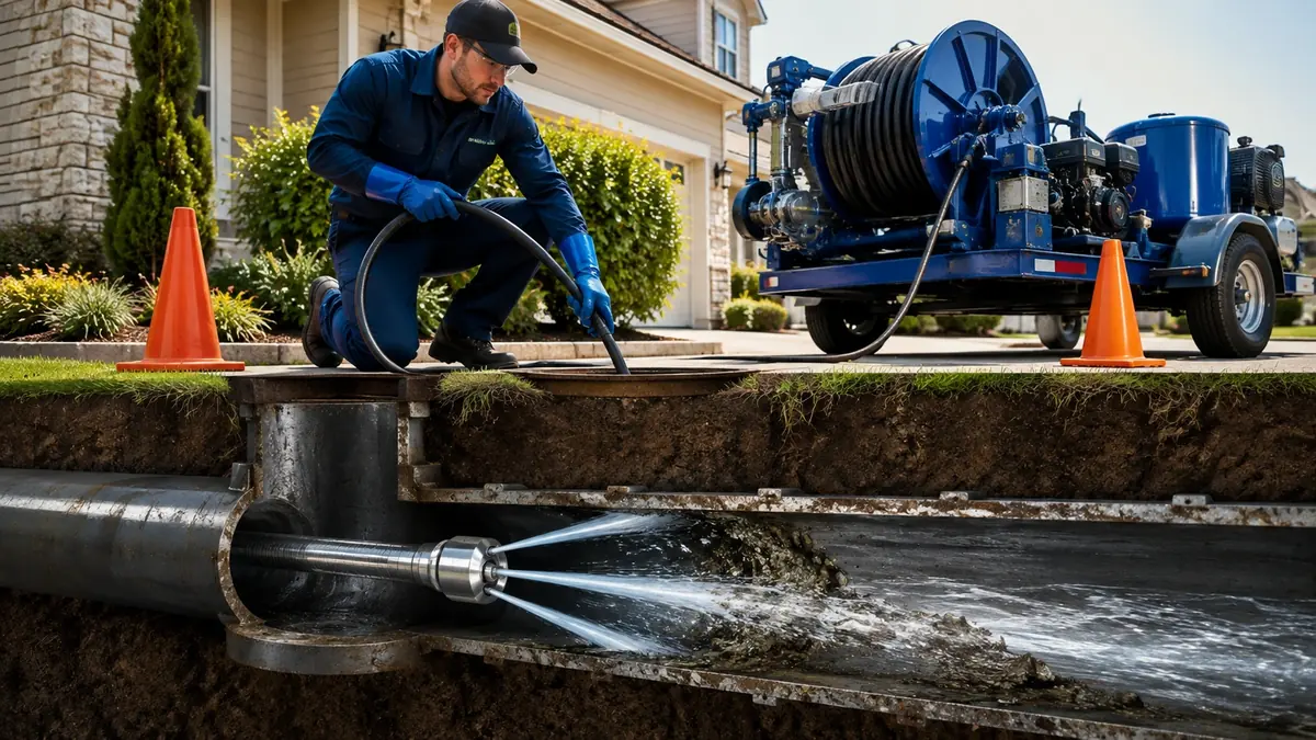 Main Sewer Line Hydro Jet Cleaning in La Verne
