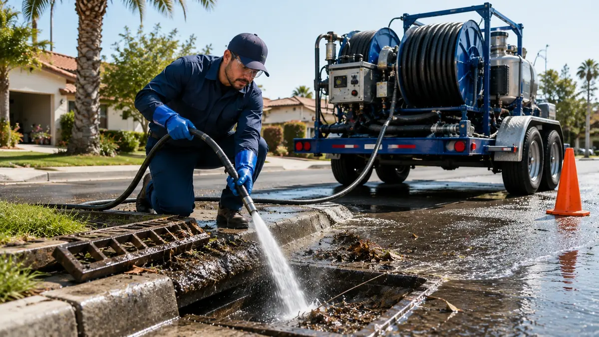 Storm Drain Hydro Jet Cleaning in La Verne