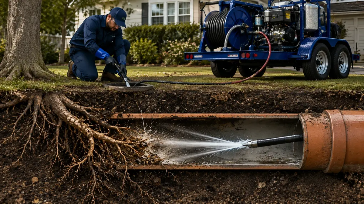 Tree Root Removal with Hydro Jetting in La Verne